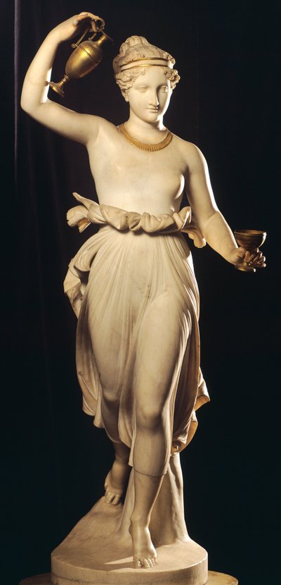 Hebe autorstwa Antonio Canovy (1757-1822), marmurowa rzeźba autorstwa Antonio Canova