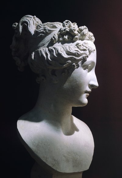 Paolina Borghese jako Wenus Victrix, Antonio Canova (1757-1822), biały marmur autorstwa Antonio Canova
