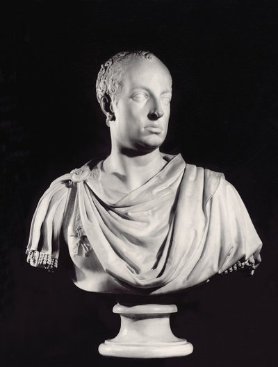 Portret Świętego Cesarza Rzymskiego Franciszka I (1708-65) (marmur) (patrz także 82132) autorstwa Antonio Canova