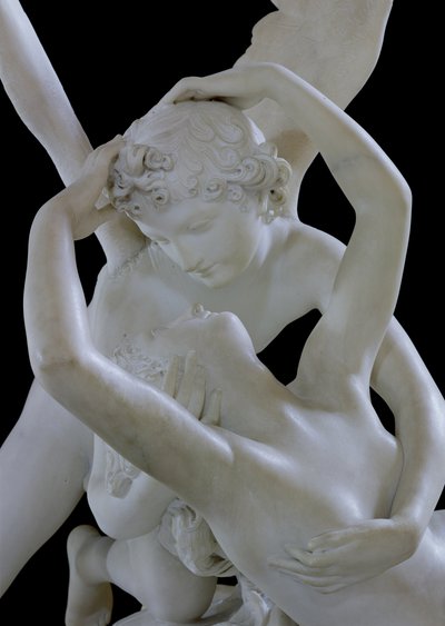 Psyche ożywiona pocałunkiem Kupidyna detal z marmuru 123192 autorstwa Antonio Canova