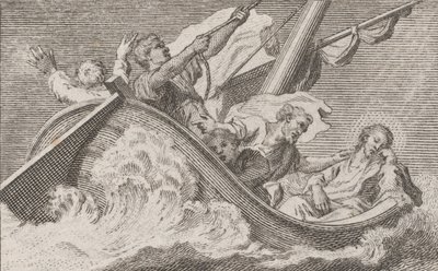 Chrystus na łodzi z rybakami, ca. 1760-93. autorstwa Antonio Capellan