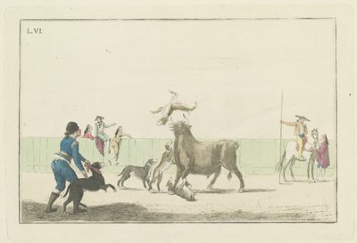 Tabliczka VI, z serii Zbiór akcji głównych w walce byków autorstwa Antonio Carnicero