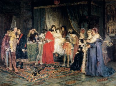 Śmierć Ferdynanda I, obraz Antoni Casanova i Estorach autorstwa Antonio Casanova y Estorach