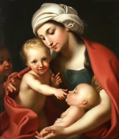 Caritas z trójką dzieci autorstwa Antonio Cavalucci