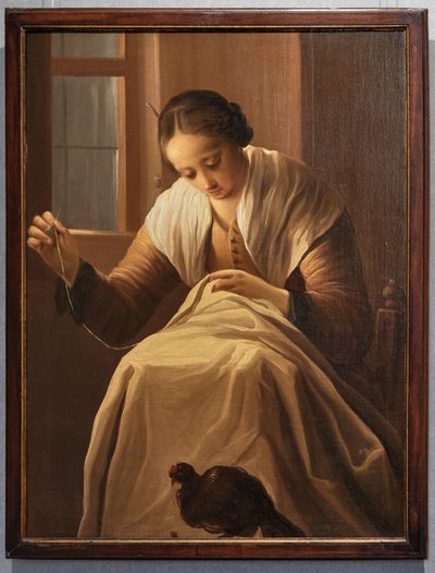 Dziewczyna do szycia autorstwa Antonio Cifrondi