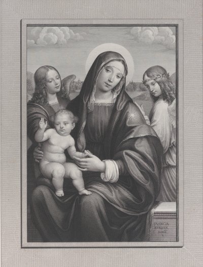 Madonna z Dzieciątkiem z aniołami, 1822-88. autorstwa Antonio Dalco