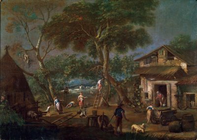 Pejzaż włoski, c1750-1795 autorstwa Antonio Diziani