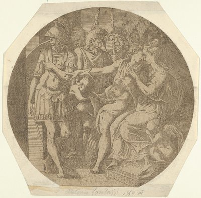 Mężczyzna żegnający się z kobietą, 1540-45. autorstwa Antonio Fantuzzi