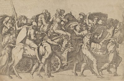 Armia rzymska w marszu - konwój wojsk, 1540-45. autorstwa Antonio Fantuzzi