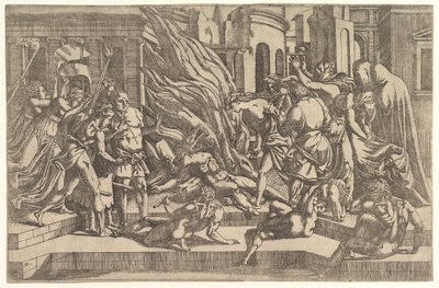 Spalenie zwłok, ok. godz. 1543. autorstwa Antonio Fantuzzi