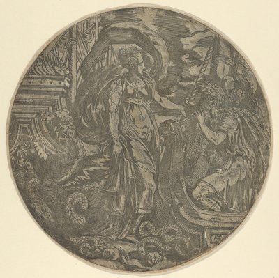 Kirke dająca drinka Towarzyszom Ulissesa, 1540-45. autorstwa Antonio Fantuzzi