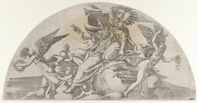 Bóg usadowiony na świecie, 1540-45. autorstwa Antonio Fantuzzi