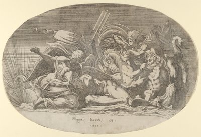 Irys, Neptun i sen, 1544. autorstwa Antonio Fantuzzi