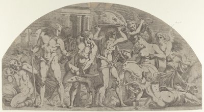 Meleager przynoszący głowę dzika do Atalanty, 1540-45. autorstwa Antonio Fantuzzi