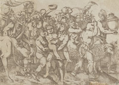 Silenus niesiony, 1543. autorstwa Antonio Fantuzzi