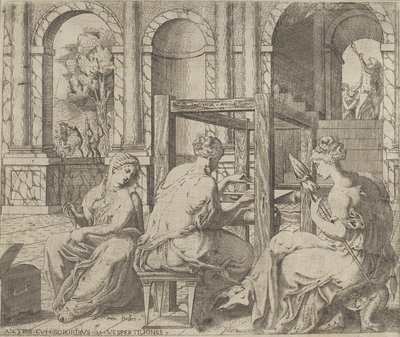 Córki Minyas, 1545. autorstwa Antonio Fantuzzi
