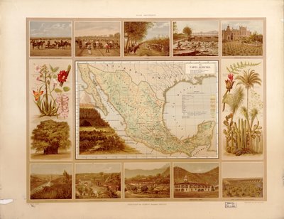 Malarski i historyczny atlas Meksykańskich Stanów Zjednoczonych. LOC 2008621671-11 autorstwa Antonio García Cubas