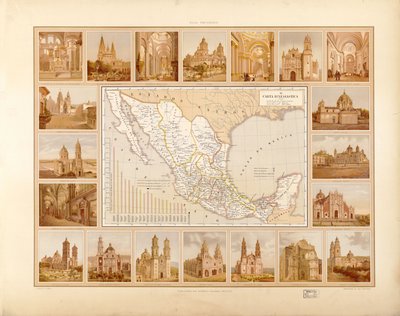 Malarski i historyczny atlas Meksykańskich Stanów Zjednoczonych. LOC 2008621671-6 autorstwa Antonio García Cubas