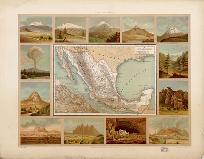 Malarski i historyczny atlas Meksykańskich Stanów Zjednoczonych. LOC 2008621671-9 autorstwa Antonio García Cubas