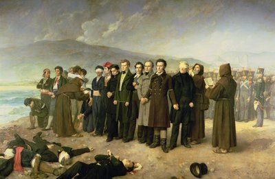 Egzekucja Jose Maria de Torrijos y Uriarte (1791-1831) i jego Towarzyszy w 1831, 1888 autorstwa Antonio Gisbert