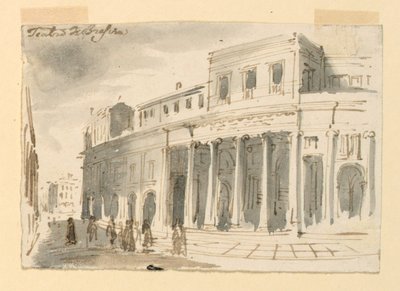 Zewnętrze, Teatr w Brescia autorstwa Antonio Giuseppe Basoli