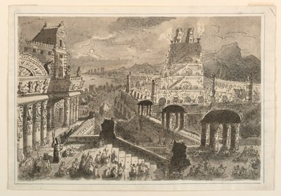 Pałac Montezumy, Meksyk autorstwa Antonio Giuseppe Basoli
