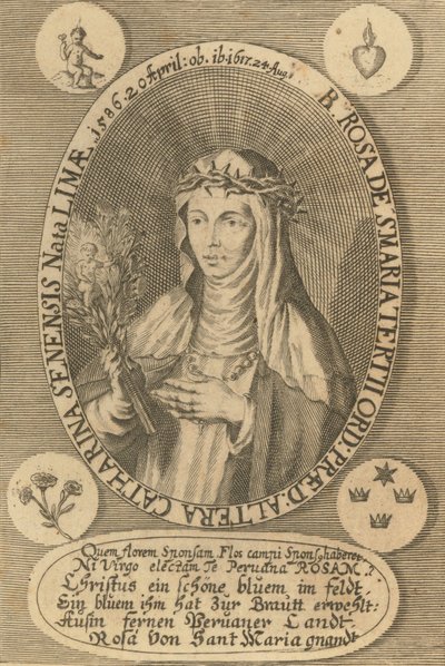 Święta Róża z Limy, 1668. autorstwa Antonio González de Acuña
