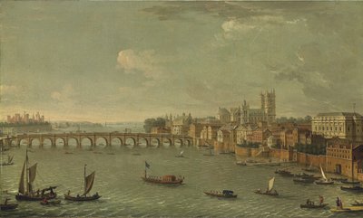 Cztery widoki Londynu: Tamiza w kierunku Westminster autorstwa Antonio Joli
