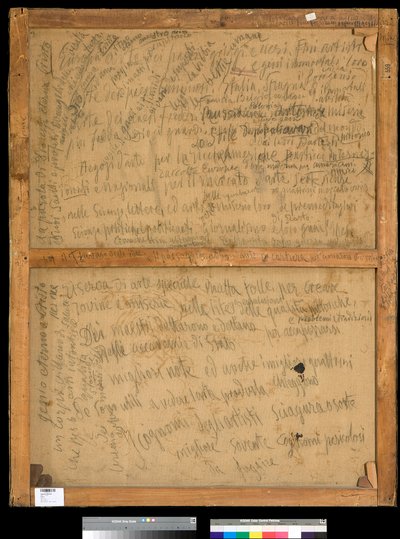Odbicia (tył lub tył obrazu) Obraz Antonio Manciniego (1852-1930) 1920 Kolekcja prywatna autorstwa Antonio Mancini