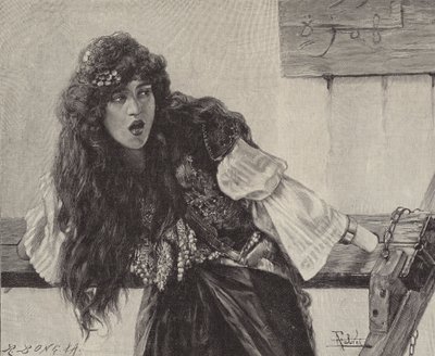 Oszczerca (rycina) autorstwa Antonio Maria Fabres y Costa