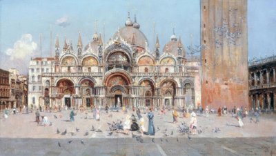 Piazza San Marco w Venedig autorstwa Antonio Maria de Reyna Manescau