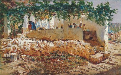 Pralki - Munoz Degrain, Antonio (1840-1924) - 1903 - Olej na płótnie - 62x98 - Museo Carmen Thyssen, Malaga autorstwa Antonio Munoz Degrain