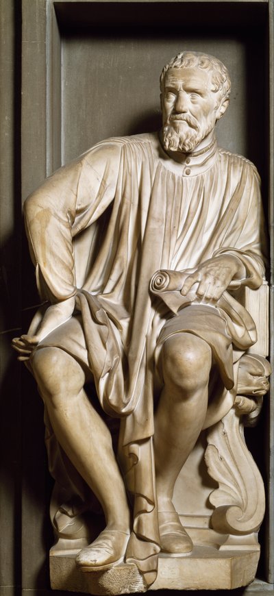 Portret rzeźbiarza, malarza i architekta Michelangelo Buonarroti dit Michelangelo autorstwa Antonio Novelli