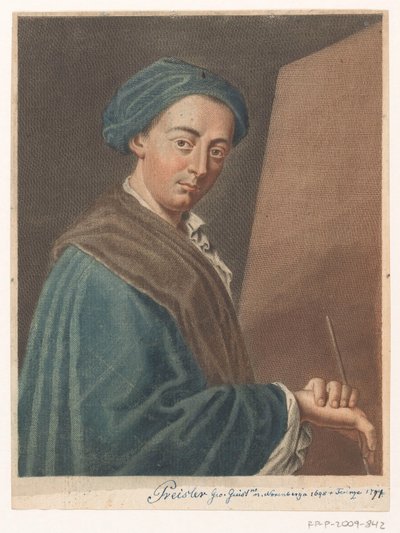 Portret artysty Johanna Justina Peisslera Portrety artystów (tytuł serii) autorstwa Antonio Pazzi