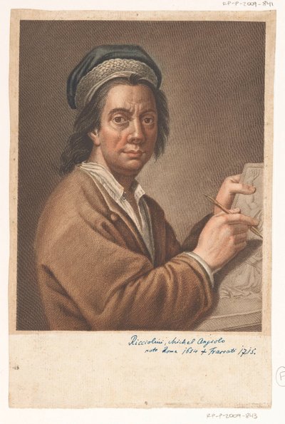 Portret artysty Michelangelo Ricciolini autorstwa Antonio Pazzi