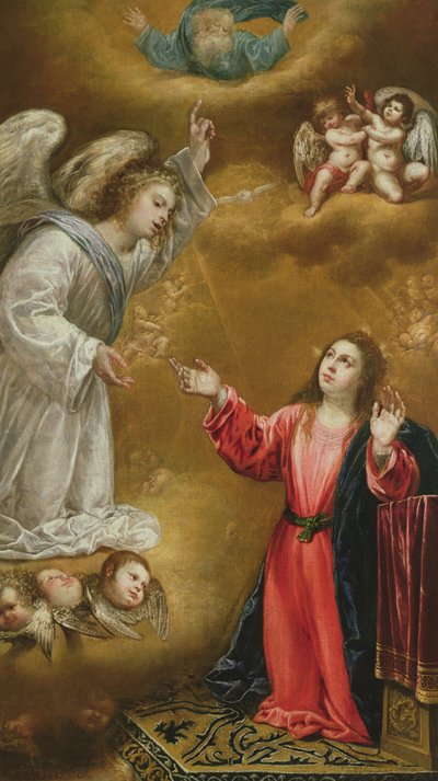 Zwiastowanie, 1637 autorstwa Antonio Pereda y Salgado