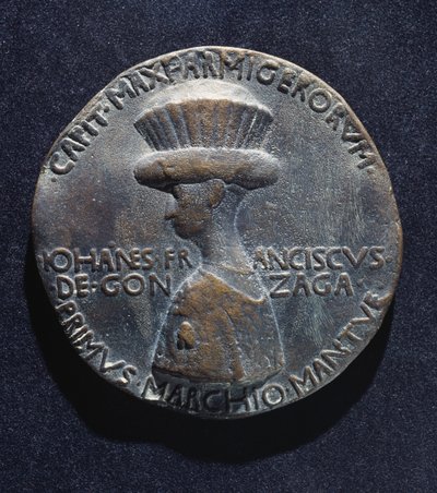 Brązowy medal Gianfrancesco Gonzagi (1395-1444), awers, proj. Antonio di Puccio Pisano, znanego jako Pisanello (ok. 1395-1455), średnica 10,20 cm autorstwa Antonio Pisanello