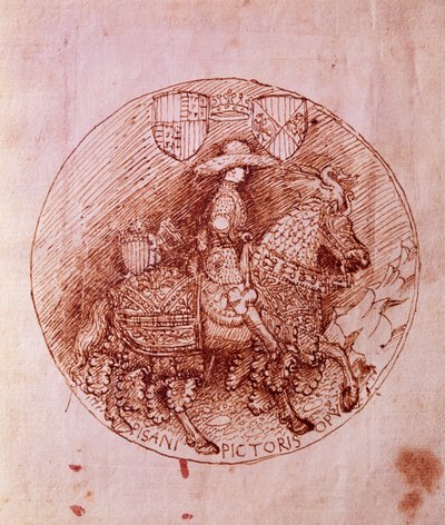 Projekt medalu Alfonsa Aragońskiego autorstwa Antonio Pisanello (1395-1455) autorstwa Antonio Pisanello