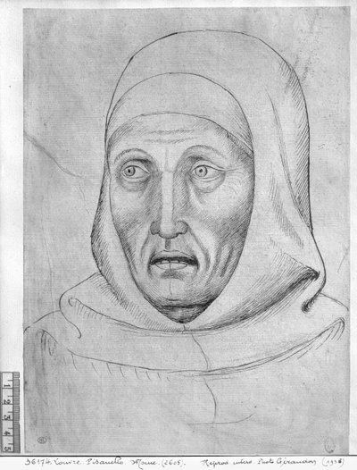 Głowa mnicha, z albumu Vallardi autorstwa Antonio Pisanello