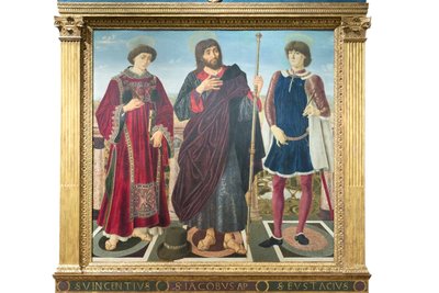 św. Wincentego, św. Jakuba i św. Eustachego autorstwa Antonio Pollaiolo