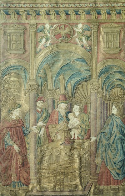 Obrzezanie św. Jana Chrzciciela przez Antonio del Pollaiuolo (ok. 1431-1498), haftowane szaty autorstwa Antonio Pollaiuolo