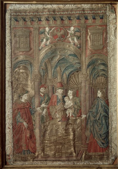 Siding jedwabno-złoty haft wg rysunku Antonio Pollaiolo (Benci lub Pollaiuolo) (ok. 1431-1498) 1466-1480 Gabinet Projektowania i Pieczęci, Uffizi, Florencja autorstwa Antonio Pollaiuolo