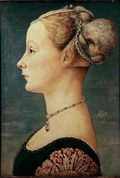 Portret młodej kobiety (Lub Portret damy). autorstwa Antonio Pollaiuolo
