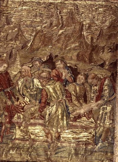 Pogrzeb św. Jana Chrzciciela, gobelin przedstawiający sceny z życia świętego (tkanina) autorstwa Antonio Pollaiuolo