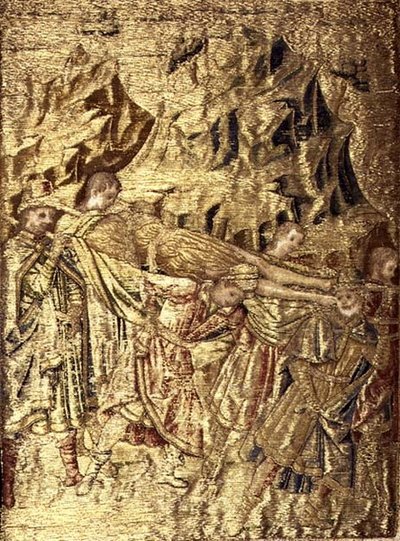 Przewóz ciała św. Jana Chrzciciela, gobelin przedstawiający sceny z życia świętego (tkanina) autorstwa Antonio Pollaiuolo