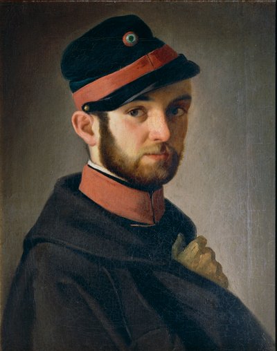 Portret toskańskiego wolontariusza — Antonio Puccinelli autorstwa Antonio Puccinelli