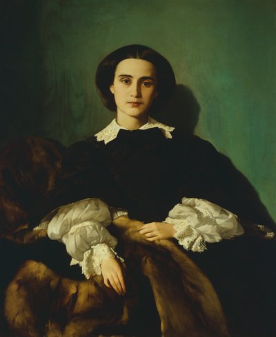Portret szlachcianki Morrocchi autorstwa Antonio Puccinelli (1822-1897), ok. 1858, olej na płótnie autorstwa Antonio Puccinelli
