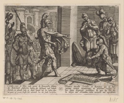 Cerialis wybacza rzymskim żołnierzom, którzy pomagali Juliusowi Civilisowi Wojny batawskie przeciwko Rzymianom (tytuł serii) Batavorum cum Romanis Bellum (tytuł serii) autorstwa Antonio Tempesta