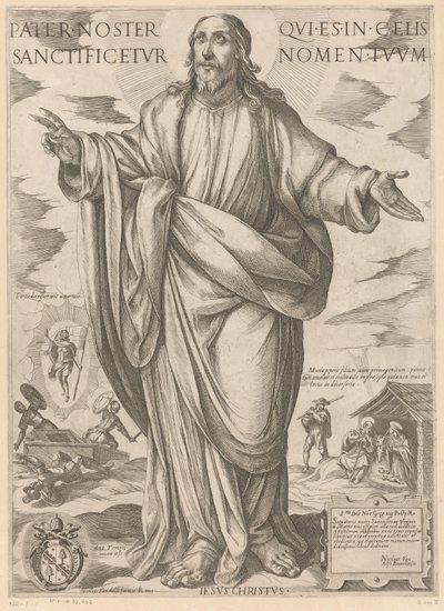 Chrystus Ojcze nasz, który jesteś w niebie, święć się Twoje imię (tytuł na przedmiocie) Chrystus, Maryja i apostoł (tytuł serii) autorstwa Antonio Tempesta