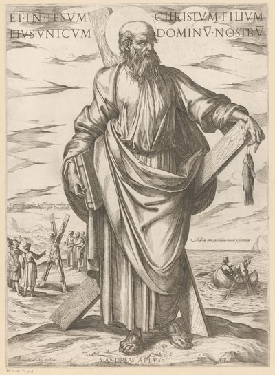 Św. Andrzeja A w Jezusie Chrystusie, jego jedynym synu, naszym Panu (tytuł na przedmiocie) Chrystus, Maryja i apostoł (tytuł serii) autorstwa Antonio Tempesta